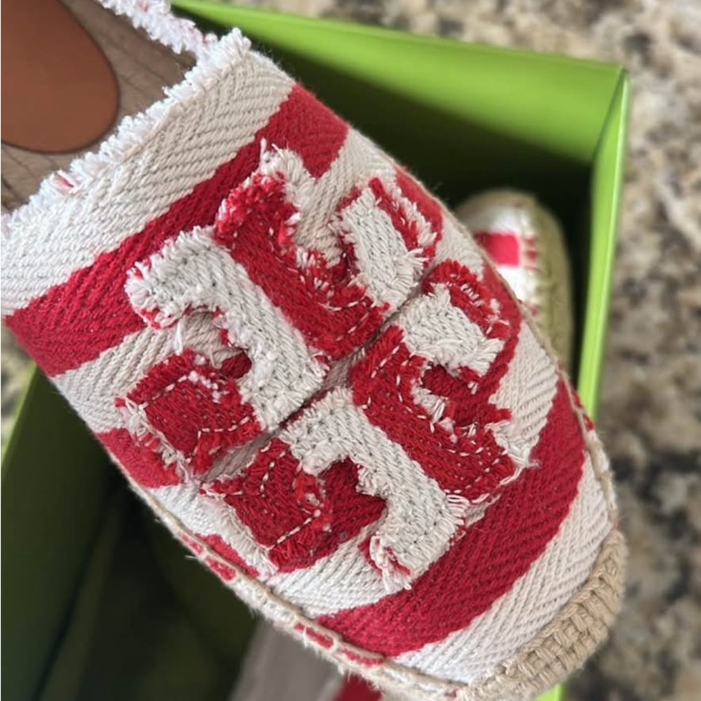 New! Tory Burch Frayed Espadrilles - Picture 3 of 6